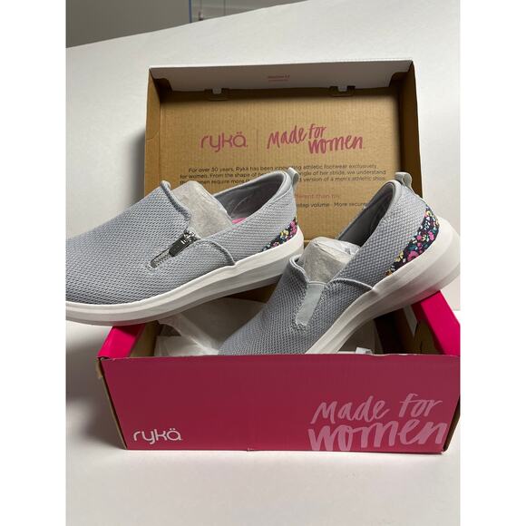 RYKA Mesh Walking Sneaker Shoes Women's SZ 9 W Ally Floral Vapor Grey (New)‎ - Picture 1 of 3